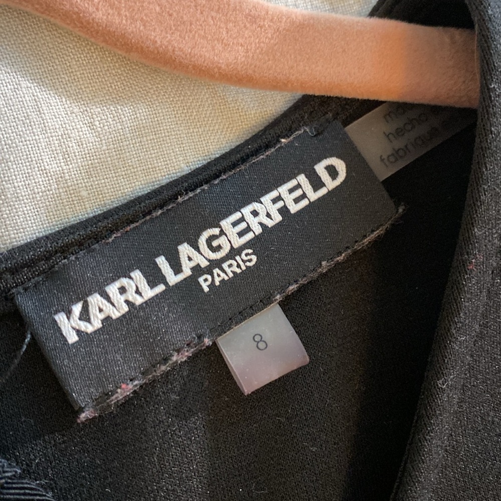 Karl Lagerfeld casual black dress Sz.8 - Picture 4 of 11